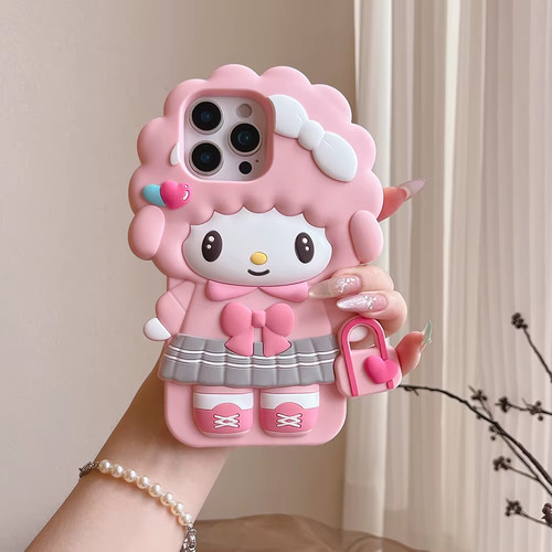 Cute rabbit piano silicone - 3d,